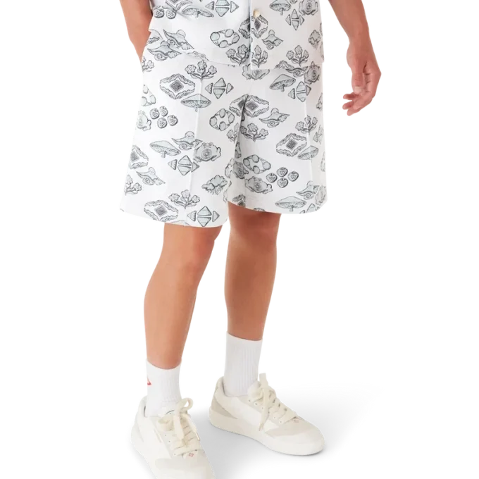 Jacquard-mønstrede treningsshorts