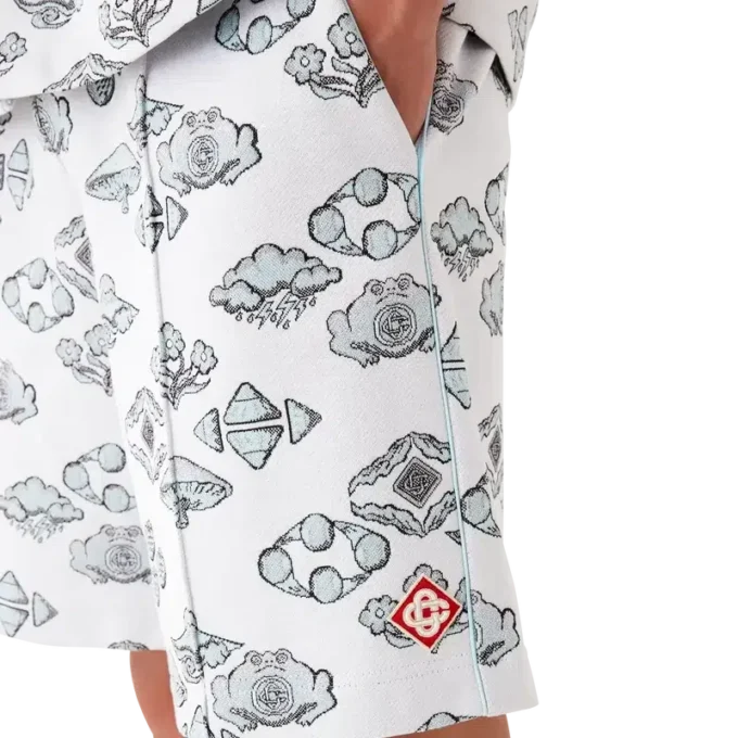 Jacquard-mønstrede treningsshorts