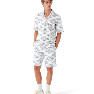 Jacquard-mønstret skjorte med korte shorts
