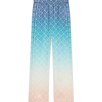 Jacquard-silkebukser med fargegradient