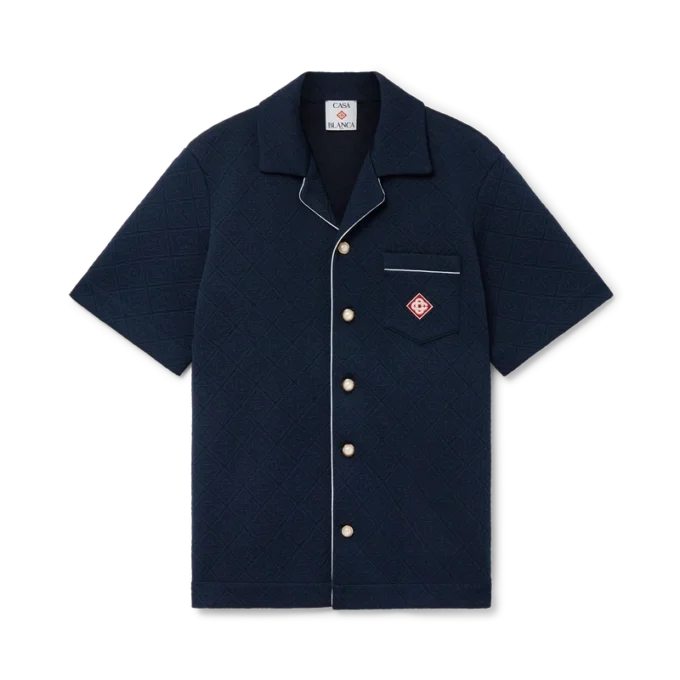 Jacquard-skjorte med monogram