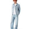 Jeans med brodert motiv