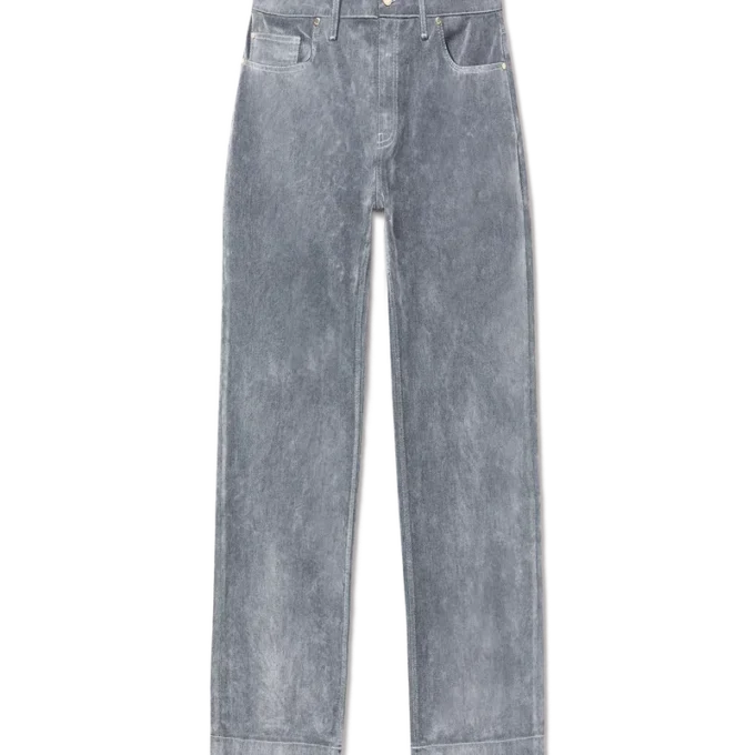 Jeans med ferskenaktig tekstur