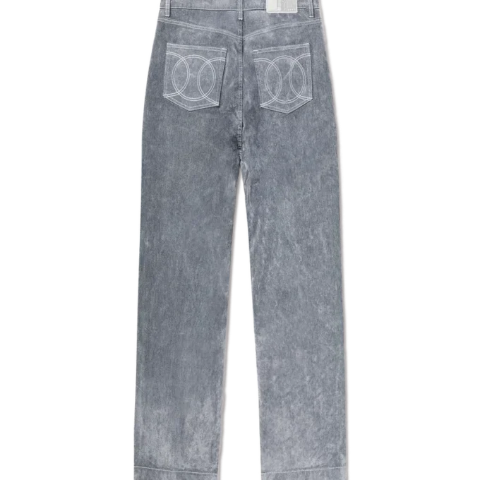 Jeans med ferskenaktig tekstur