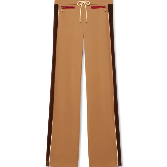 Joggebukse med chenille-paneler Joggebukse med chenille-paneler