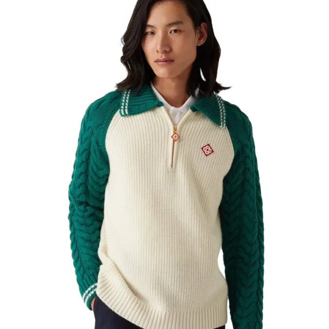 Kashmirgenser med kabelstrikk