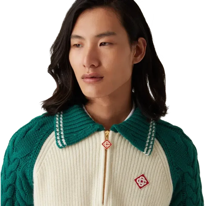 Kashmirgenser med kabelstrikk