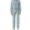 Klassiske monogram-blekede denimbukser