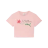 Kort baby-T-skjorte med orkidé-logo