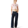 Kort baby-T-skjorte med orkidé-logo