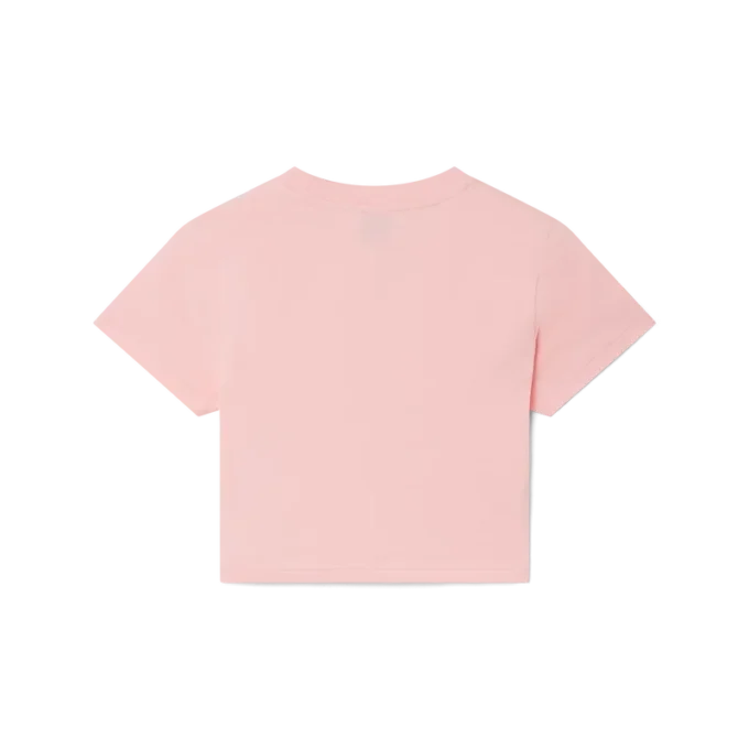 Kort baby-T-skjorte med orkidé-logo