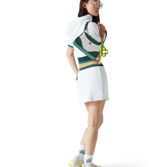 Tennisskjørt i strukturert velour