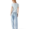 Kortærmet velour-Shorts-T-skjorte for kvinner