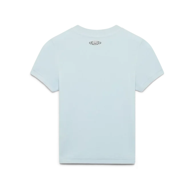 Kortærmet velour-Shorts-T-skjorte for kvinner