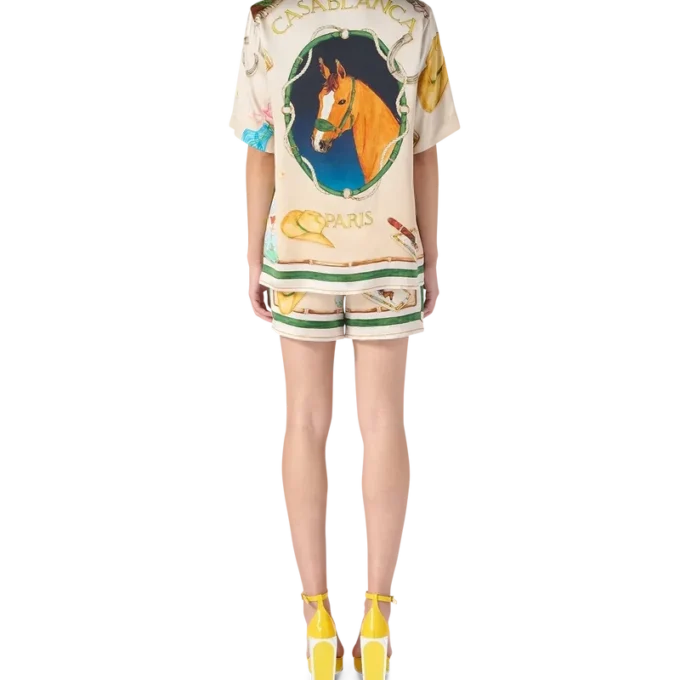 L’ecurie Blanche silke-skjorte
