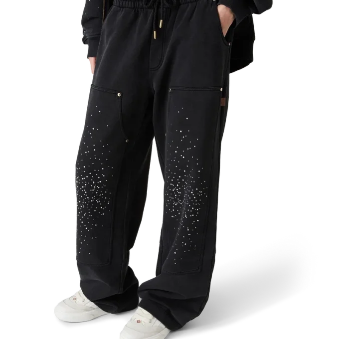 La Pramonition joggebukse med krystallpynt