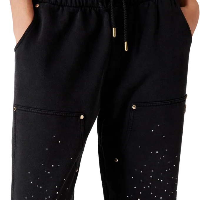 La Pramonition joggebukse med krystallpynt