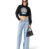 La Pramonition kort sweatshirt med krystallpynt