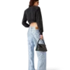 La Pramonition kort sweatshirt med krystallpynt