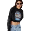 La Pramonition kort sweatshirt med krystallpynt
