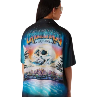 La Pramonition kortærmet silkeskjorte