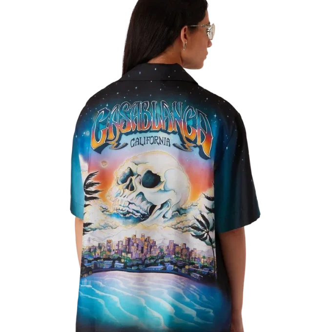 La Pramonition kortærmet silkeskjorte