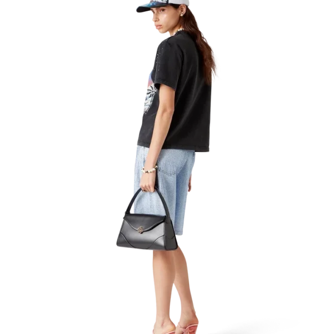 Denim Shorts med krystallpynt