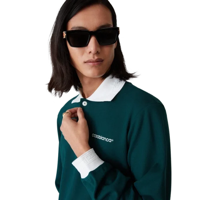 Langermet pique-skjorte