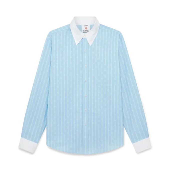 Laurel Stripe Jacquard-skjorte