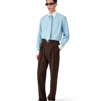 Laurel Stripe Jacquard-skjorte