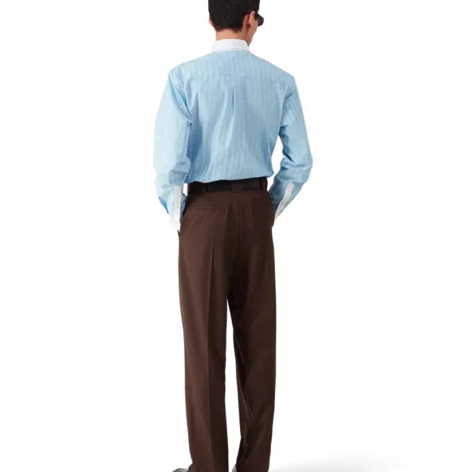 Laurel Stripe Jacquard-skjorte