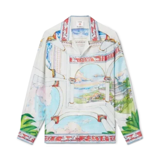 Le Passage langermet silkeskjorte