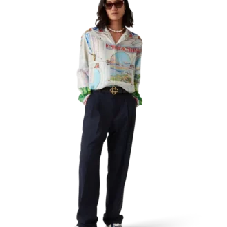 Le Passage langermet silkeskjorte