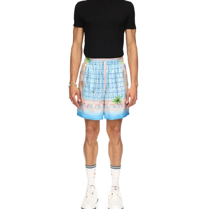 Le Plongeon silk shorts