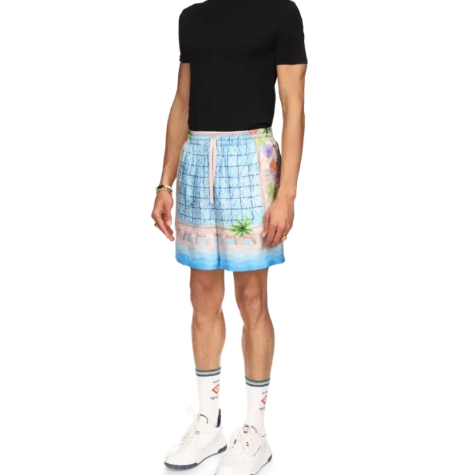 Le Plongeon silk shorts