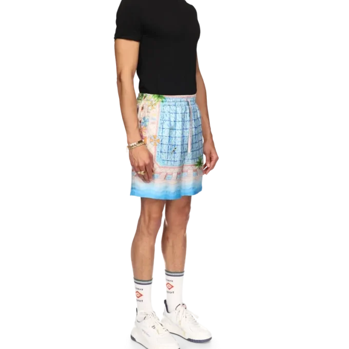 Le Plongeon silk shorts