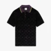 Lilla Monogram Velour Pique-skjorte Lilla Monogram Velour Pique-skjorte