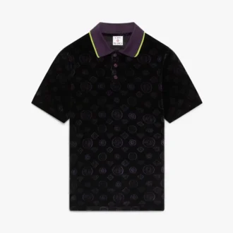 Lilla Monogram Velour Pique-skjorte