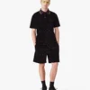 Lilla velourshorts med monogram