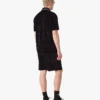 Lilla velourshorts med monogram