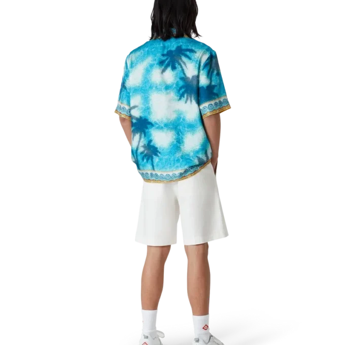 Linen-plisserte Shorts