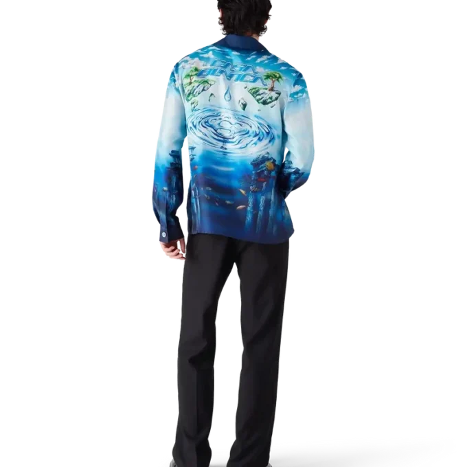 Lost Atlantis langermet silkeskjorte