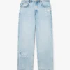 Lysvaskede graffiti-jeans