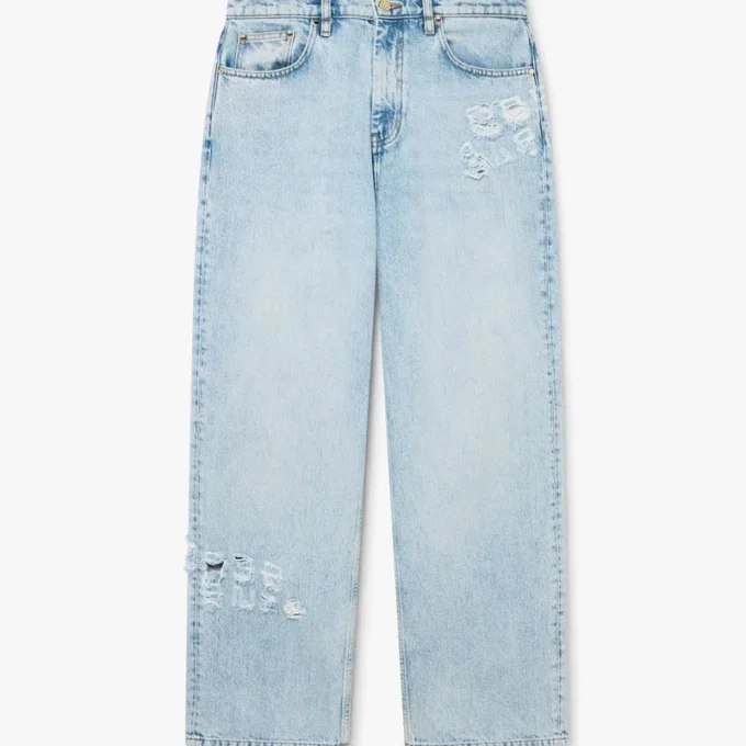 Lysvaskede graffiti-jeans