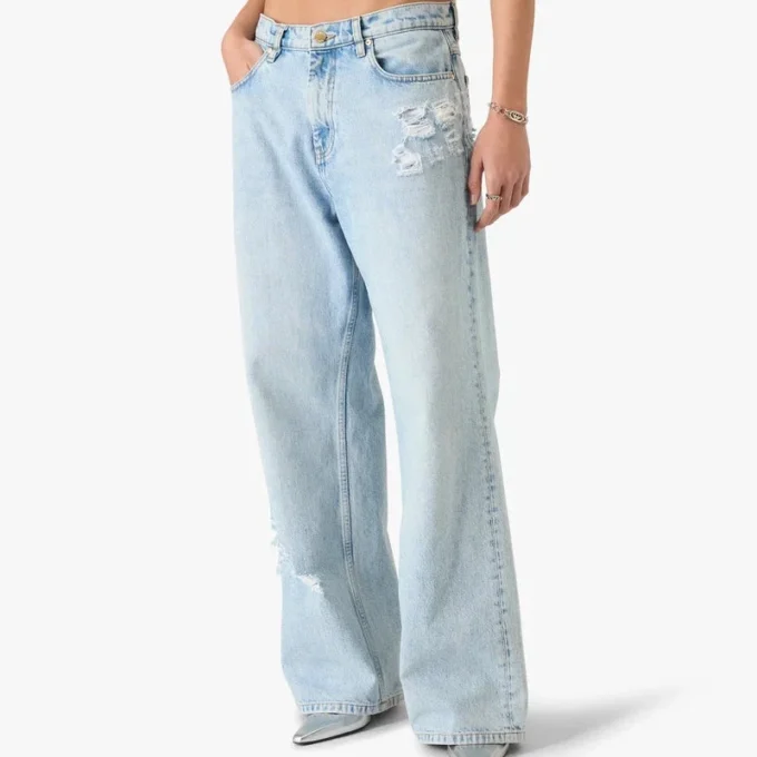 Lysvaskede graffiti-jeans