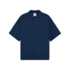 Marineblå kortærmet skjorte med monogram