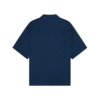Marineblå kortærmet skjorte med monogram