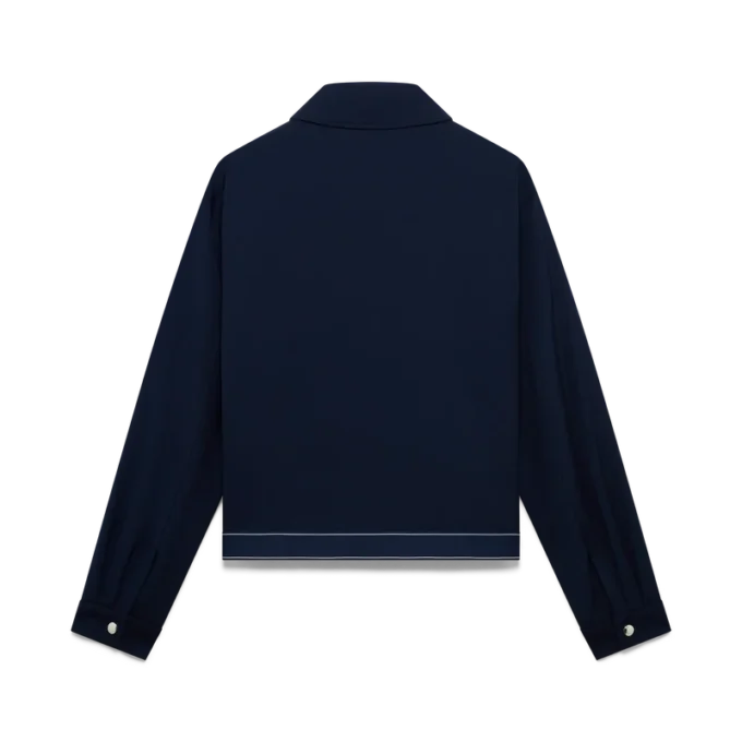 Marineblå sportsjakke i ull