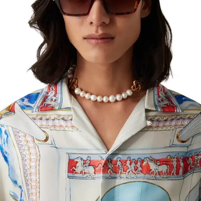 Medium perle-logo-halskjede