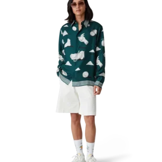 Mens Court hvit og grønn sneaker
